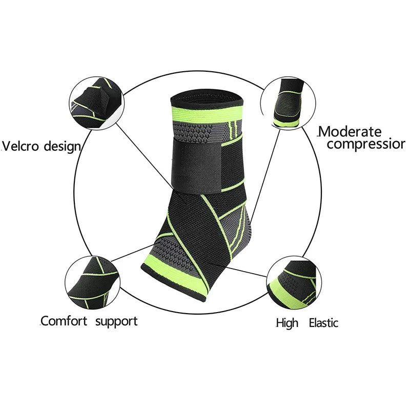 Tobillera de soporte ajustable – Correa de nailon de compresión para proteger el tobillo en running, fútbol, baloncesto, gimnasio y entrenamiento deportivo