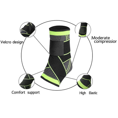 Tobillera de soporte ajustable – Correa de nailon de compresión para proteger el tobillo en running, fútbol, baloncesto, gimnasio y entrenamiento deportivo