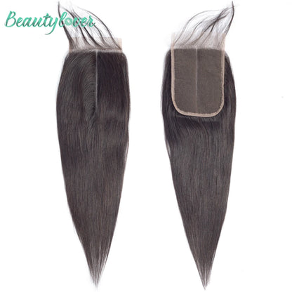 24/26 pulgadas de cabello humano brasileño liso para frontal de encaje – Cierre frontal de encaje transparente HD de 13x6 pre-arrancado | Extensión de cabello natural Remy
