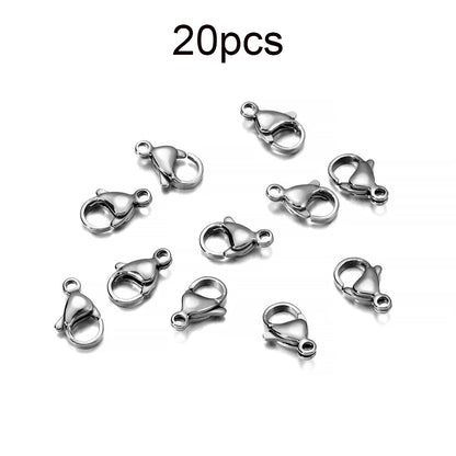 10–30 Broches de Langosta de Acero Inoxidable Chapado en Oro – Broches de Pinza para Pulseras, Collares y Suministros para Hacer Joyas DIY