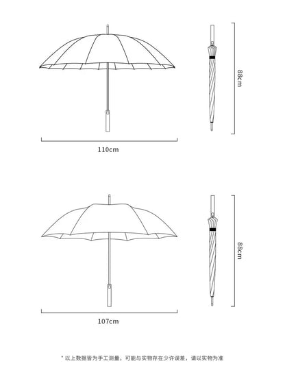 Paraguas extragrande a prueba de viento – Paraguas automático de lluvia con doble capa y 24 varillas, resistente a tormentas, para uso familiar y exterior