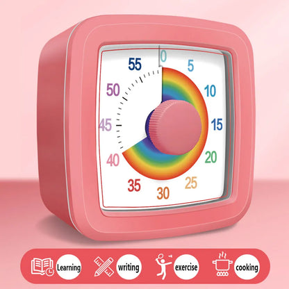 Temporizador visual de 60 minutos para niños - Temporizador de cuenta atrás para tareas, aprendizaje, estudio y gestión del tiempo
