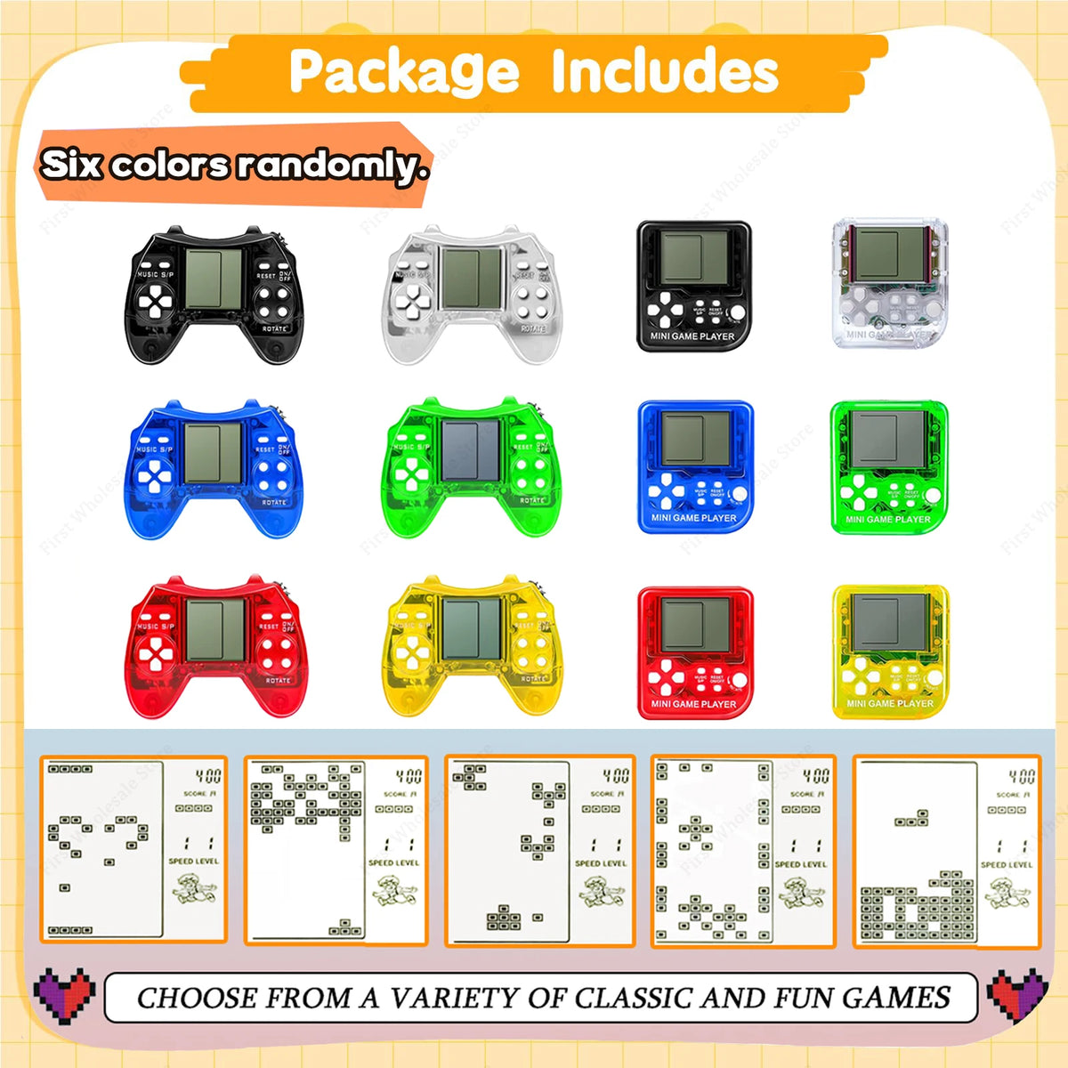 6–48PCS Video Game Party Favors – Classic Game Console Controller Keychains, Joypad Souvenirs for Birthday, School, Valentine’s Day & Gift Bags
