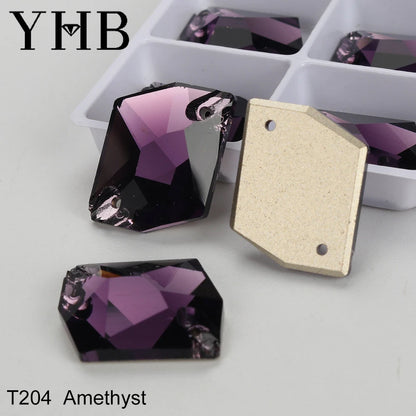 Strass à coudre YHB Cosmic AB Moonlight – Pierres plates en cristal de verre pour la décoration de vêtements et de sacs