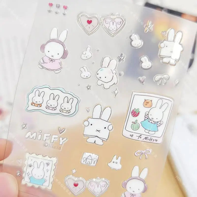 Cute Miffy 3D Nail Stickers – Kawaii Anime Glass Camera Nail Art Decorations (Holiday Gift Set)