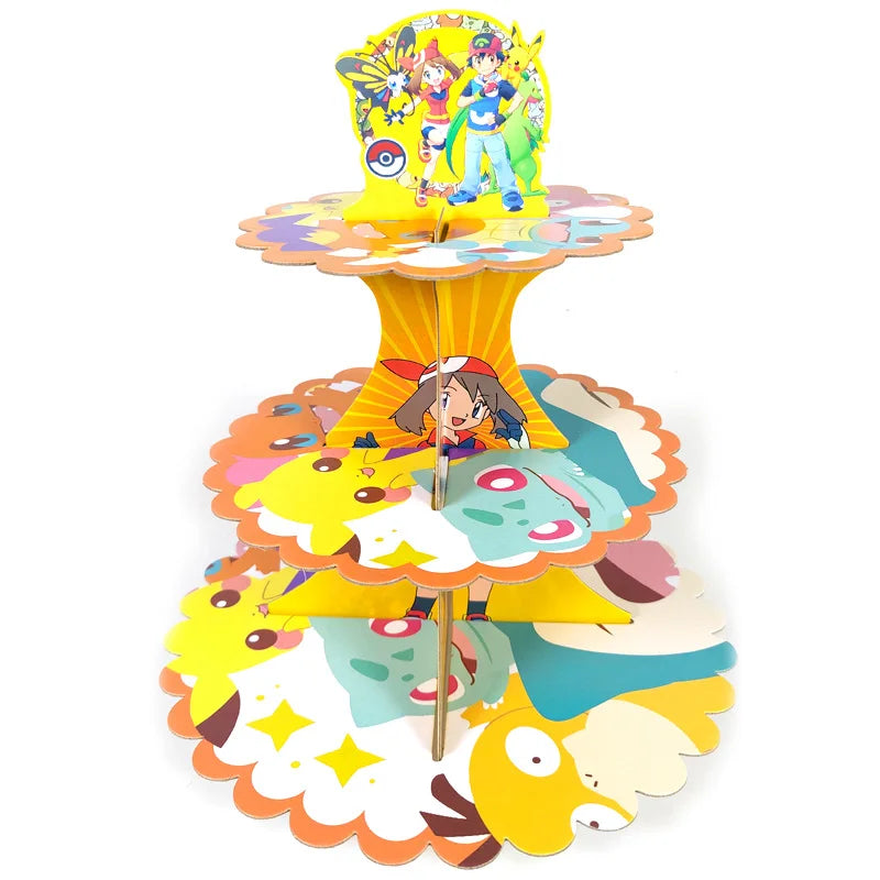 Pokémon Pikachu Birthday Party Decorations Tableware Set – Paper Cups, Plates, Tablecloth, Straws, Banner & Napkins for Kids Party Supplies