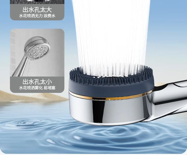 Cabezal de ducha filtrado Supercharged – Pulverizador de ducha ajustable de 4 modos de ahorro de agua, cabezal de ducha de baño de alta presión con filtro de sellado de agua y ajustes de pulverización multifuncionales