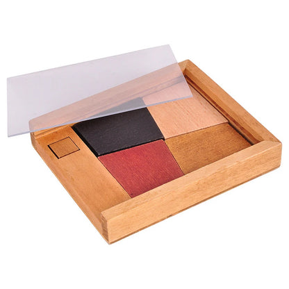 Casse-tête Tangram en bois – Jeu de défi IQ classique pour adultes et enfants, jouet éducatif de résolution de problèmes, exercice de pensée créative et cadeau intellectuel