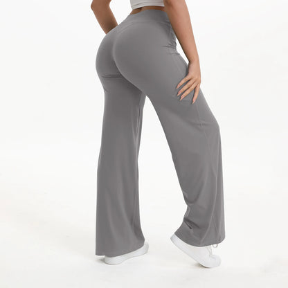 NCLAGEN Pantalones de Yoga de Pierna Recta SoftMotion para Mujer – Leggings de Gimnasio de Tiro Medio Efecto Segunda Piel, Pantalones Deportivos para Pilates y Correr, para Fitness, Entrenamiento y Uso Diario