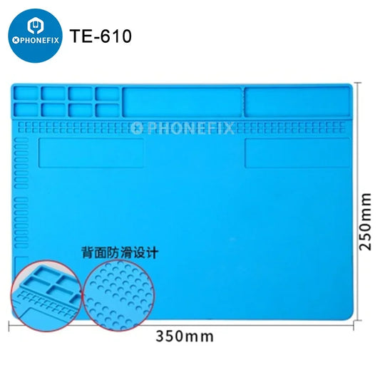 Tapete de soldadura de silicona ESD - Alfombrilla de trabajo antiestática resistente al calor para reparación de productos electrónicos y PCB
