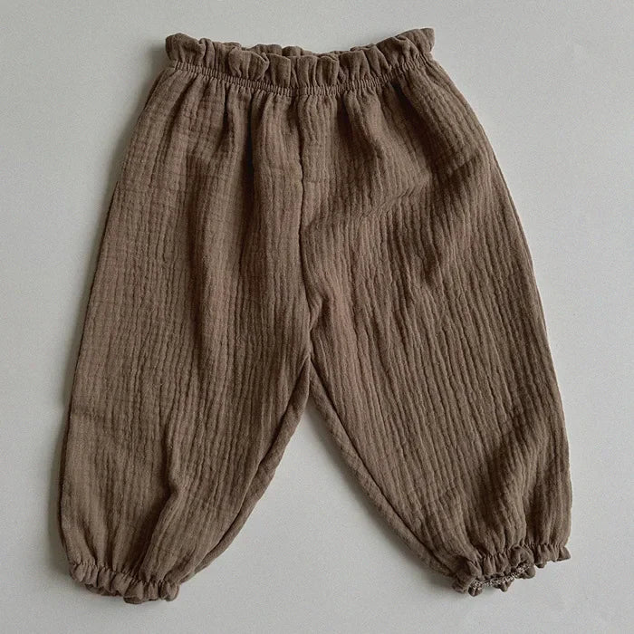 Pantalones de Bebé de Algodón Orgánico – Pantalones Suaves de Muselina Estampados para Recién Nacidos y Niños Pequeños, Parte de Abajo Informal y Adorable para Usar en Primavera, Verano, Otoño e Invierno