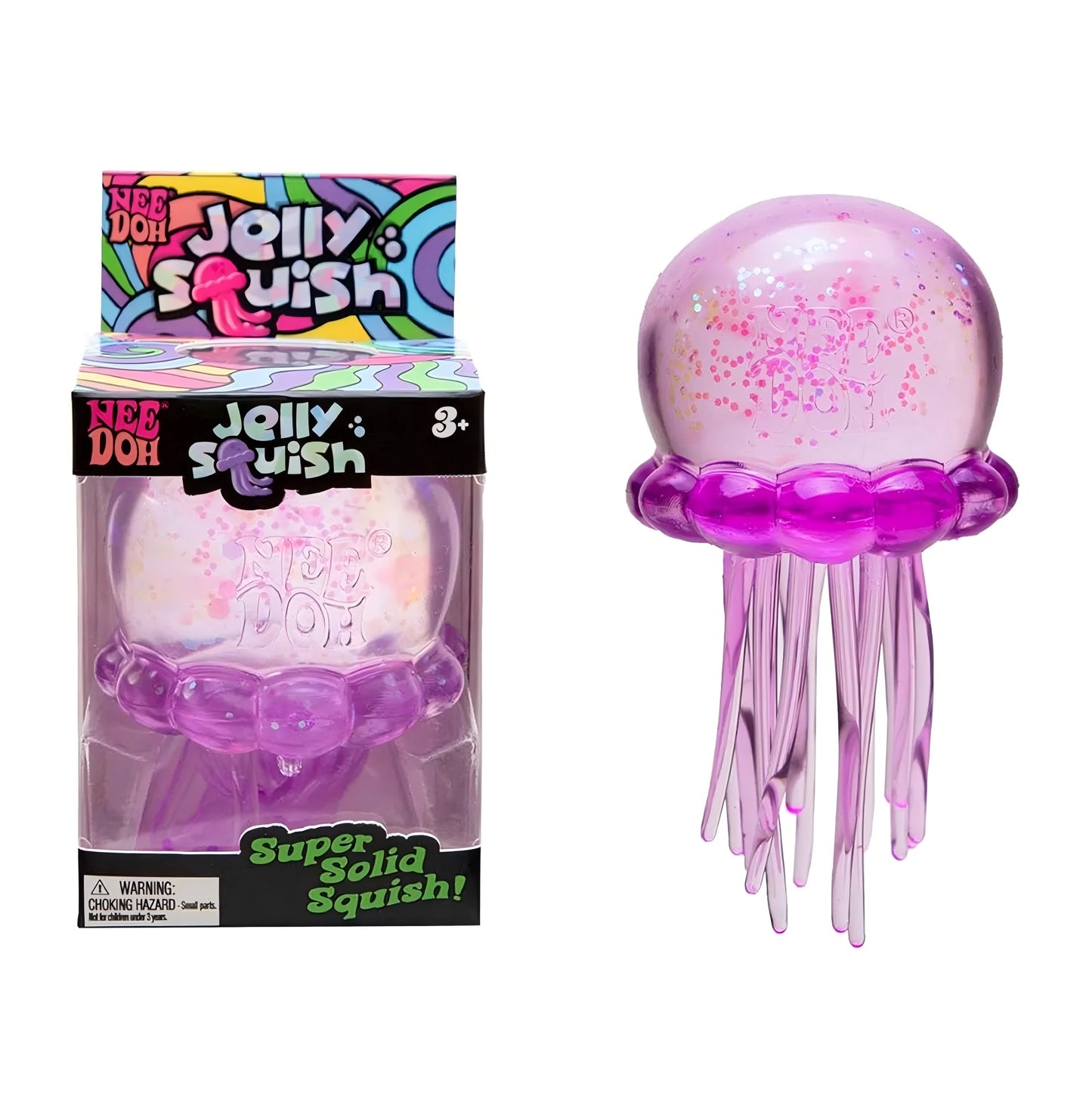 Trending Nee Doh Jellyfish & Cube Squish Toy – Soft Jelly Squeeze Stress Relief Fidget Toy, Sensory NeeDoh for Kids & Adults