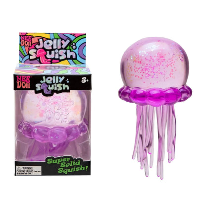 Trending Nee Doh Jellyfish & Cube Squish Toy – Soft Jelly Squeeze Stress Relief Fidget Toy, Sensory NeeDoh for Kids & Adults