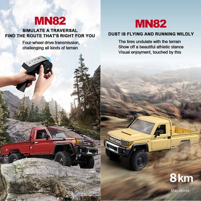 ZWN MN82 Camion Tout-Terrain RC 4x4 LC79 à l'Échelle 1:12 avec Lumières LED, Modèle de Simulation Complet pour Enfants et Adultes