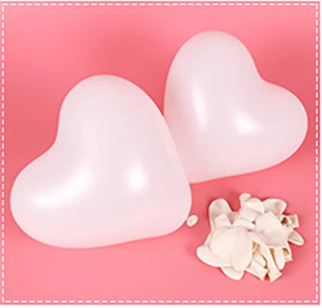 12-Inch Heart Balloons – Love Helium Balloons for Weddings, Birthdays, Valentine's & Party Decor