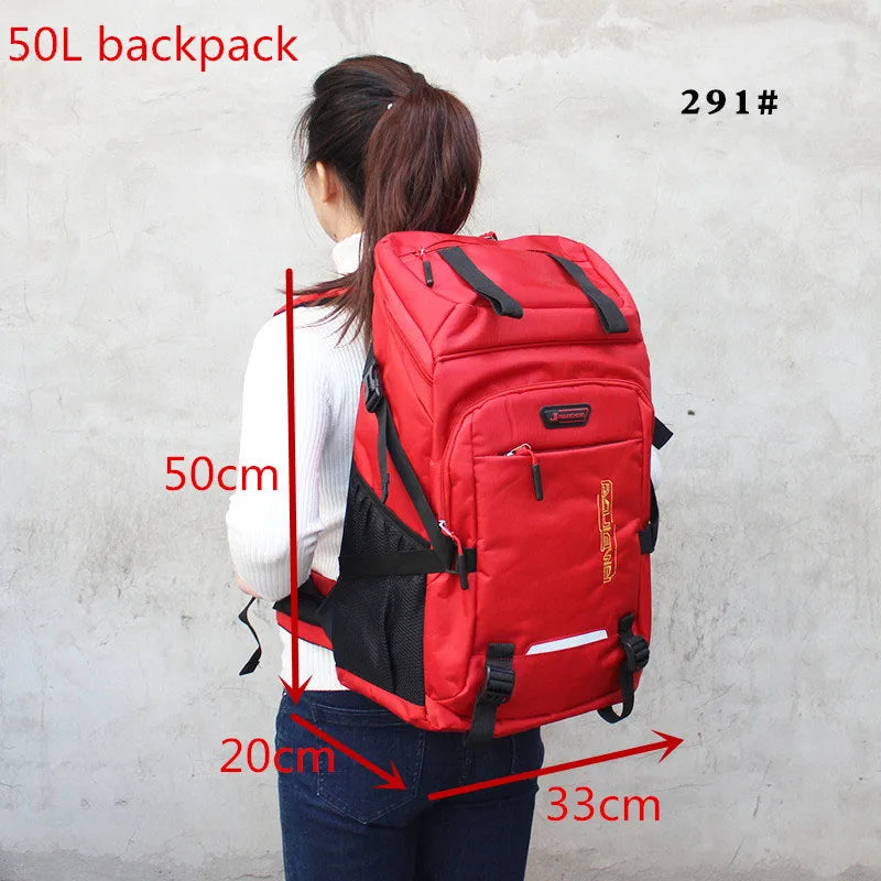 50L/80L Outdoor Hiking Backpack – Large-Capacity Travel Rucksack for Men & Women, Camping, Climbing, Trekking & Sports Adventure Bag