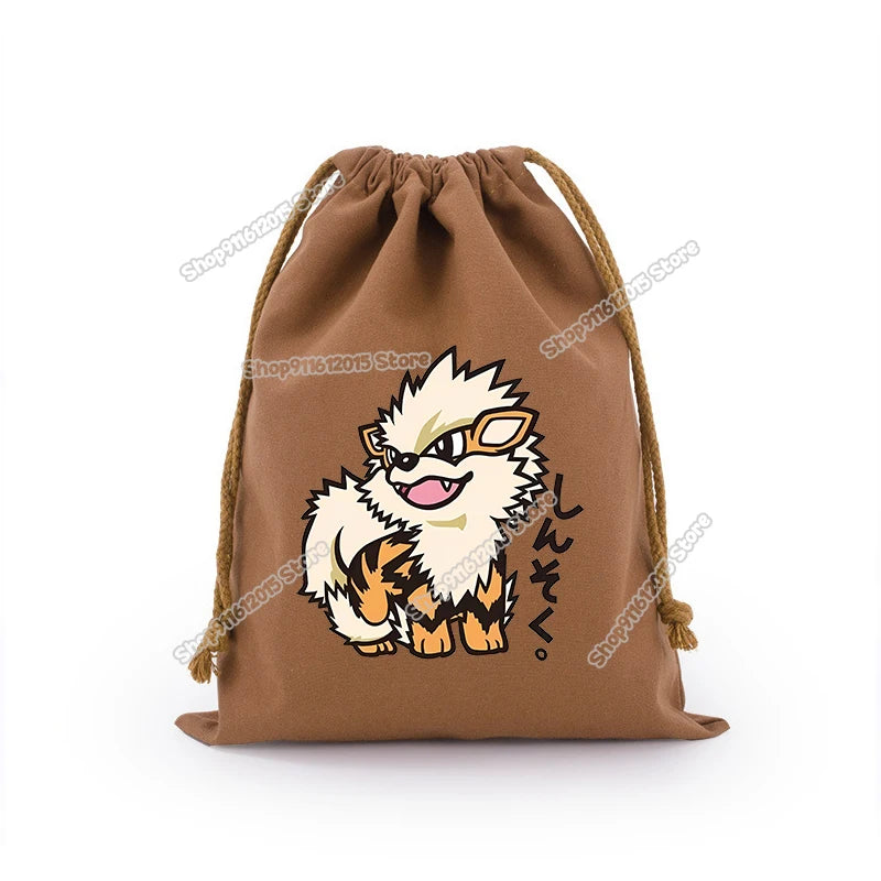 Pokémon Drawstring Storage Bags – Pikachu, Squirtle, Charmander & Charizard Party Gift Pouch