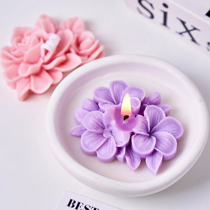 Moule en Silicone Fleur Frangipanier Gardénia – Moule Floral DIY pour Bougies en Cire de Soja, Savons Faits Main, Objets en Plâtre, Ornements en Résine et Décoration Intérieure