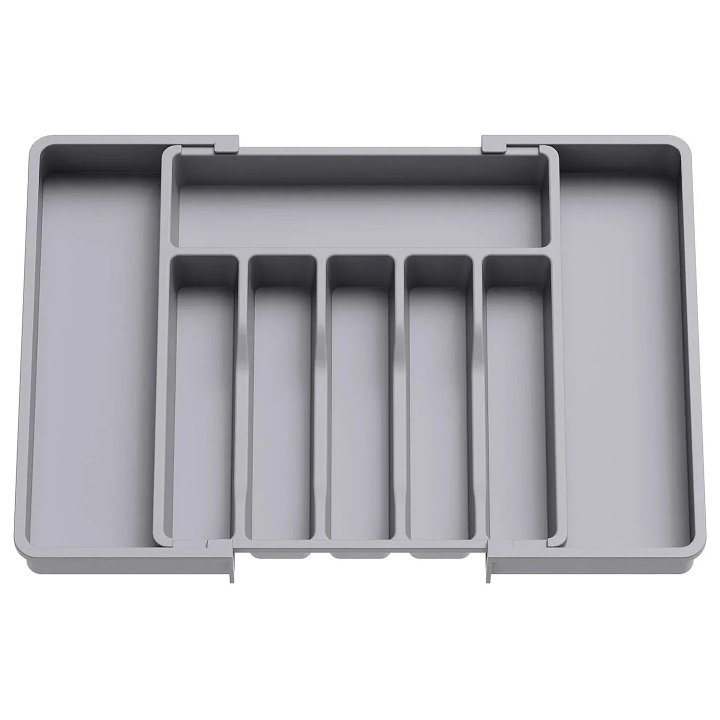 Adjustable Flatware Drawer Organizer – Plastic Kitchen Utensil Storage Tray for Cutlery, Tableware & Countertop