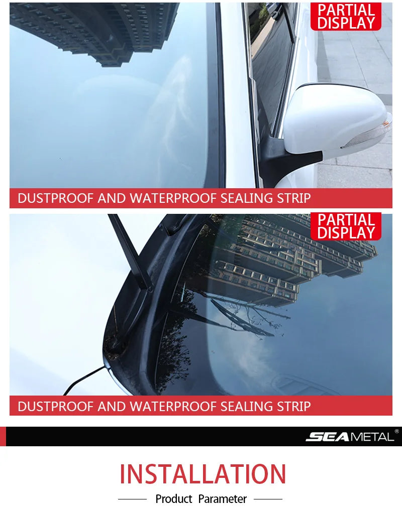 SEAMETAL Joint d'étanchéité en caoutchouc pour automobile – Bande d'étanchéité universelle pour porte de voiture, fenêtre, toit et pare-brise pour la réduction du bruit et la protection anti-collision.