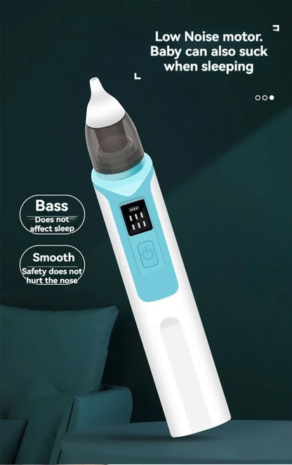 Aspirateur nasal électrique rechargeable pour bébé 2026 – Nettoyeur de nez doux pour nouveau-né avec aspiration réglable pour soulager la congestion infantile