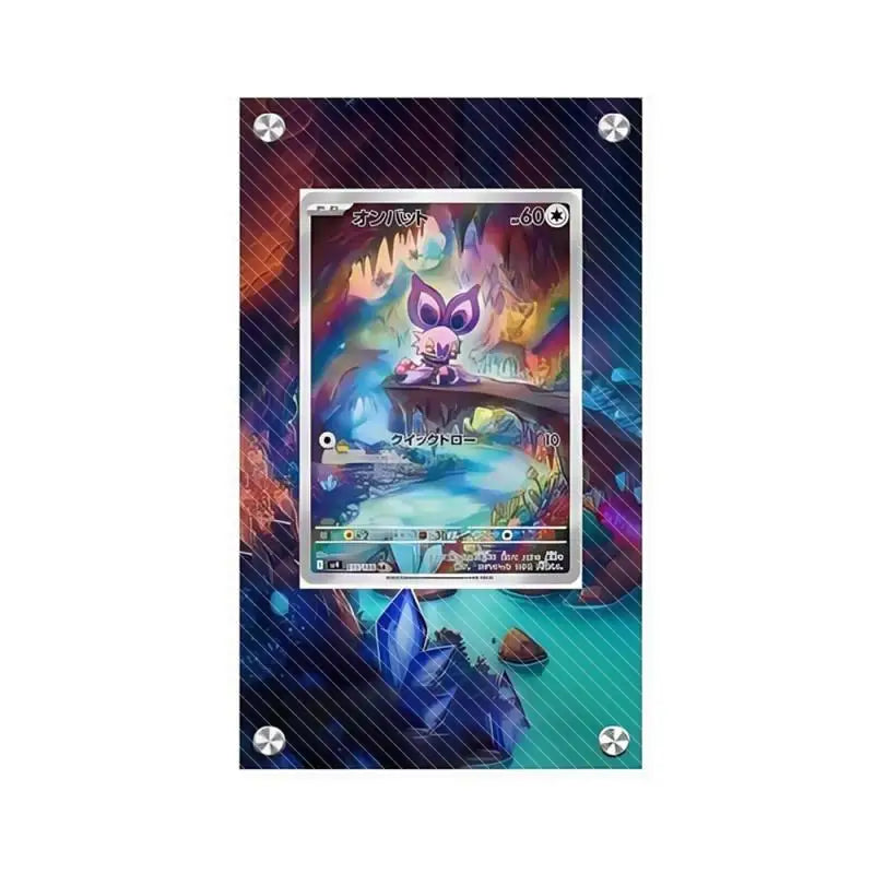 Estuche de exhibición de cartas acrílico Pokémon – Reshiram, Mewtwo, Zekrom, Charizard y soporte protector de cartas de personajes