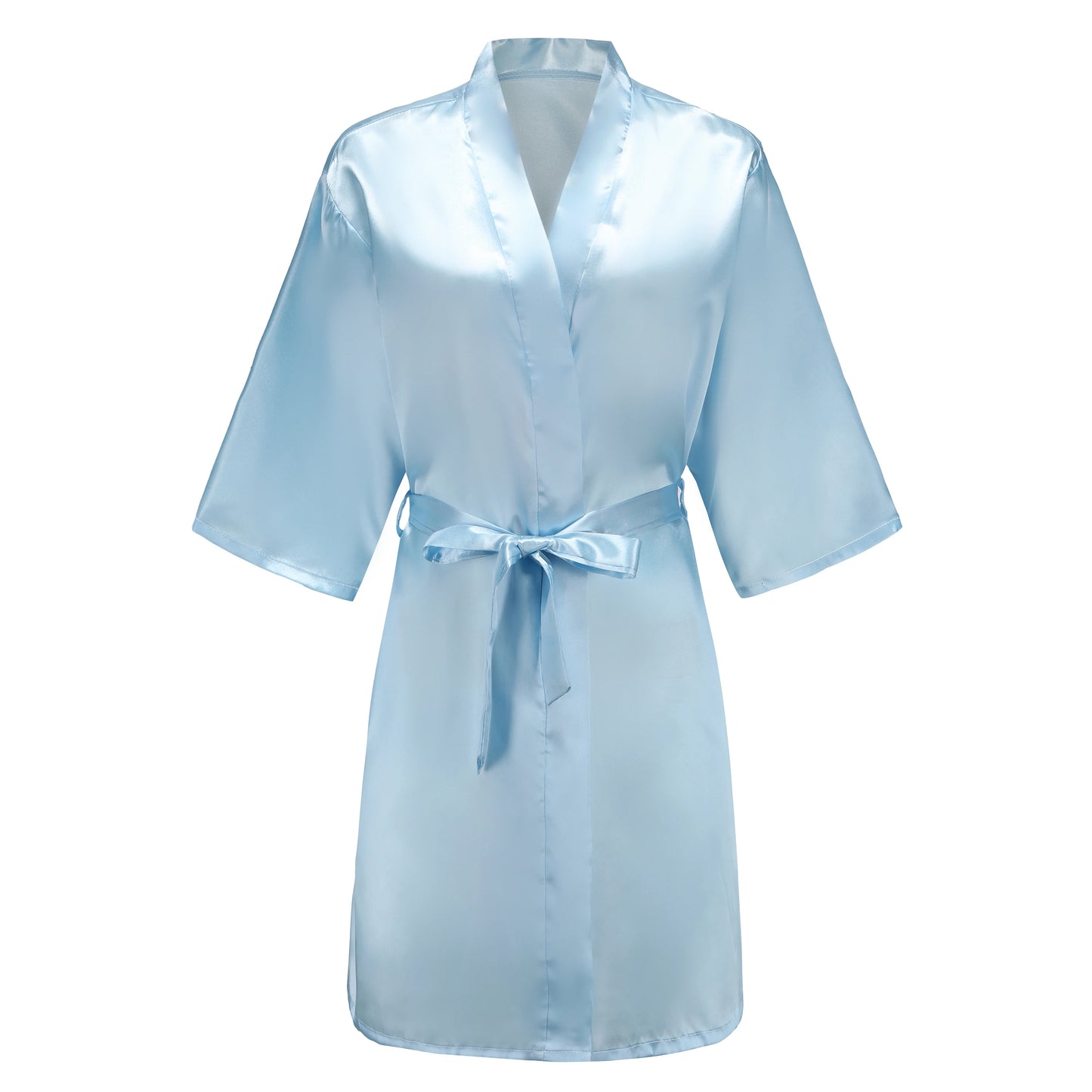 Blue Women’s Bridal Bathrobe – Bride Bridesmaid Maid of Honor Get Ready Robe Dressing Gown Gift