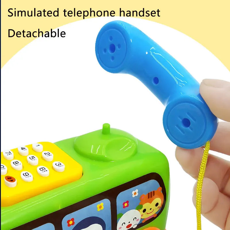 Jouet de Bus Téléphone Montessori pour Enfants – Véhicule Éducatif pour Tout-Petits de 1 an et plus, Jouet Interactif de Développement de l'Intelligence avec Clavier