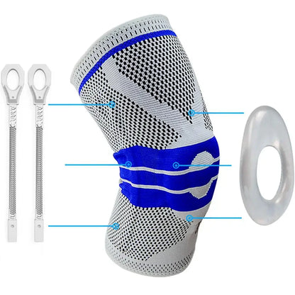 Knee Support Brace Compression Sleeve – Adjustable Knee Pad for Running, Sports, Fitness & Everyday Joint Support