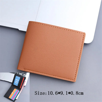 Billetera de cuero de gran capacidad para hombre con ventana para identificación, ranuras para tarjetas y monedero.