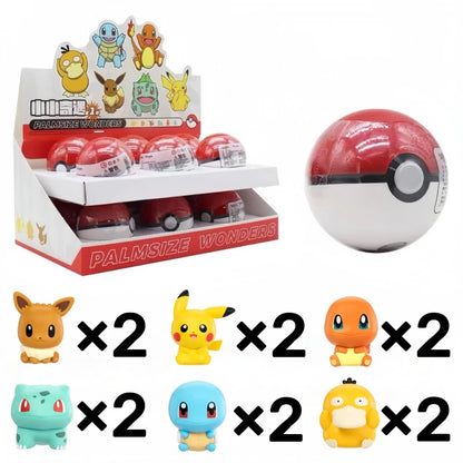 Pokémon Anime Poké Ball Action Figures – Mini Dolls (Dragonite, Sylveon, Gengar, Vulpix) Genuine Original Model Ornament Toy Gift
