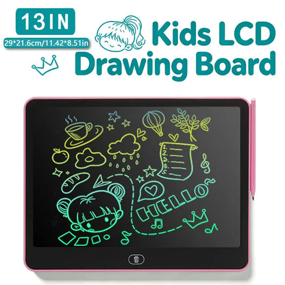 8/11/13/16-Inch LCD Writing Tablet for Kids – Reusable Handwriting Pad, Drawing & Painting Board, Educational Learning Toy for Boys and Girls