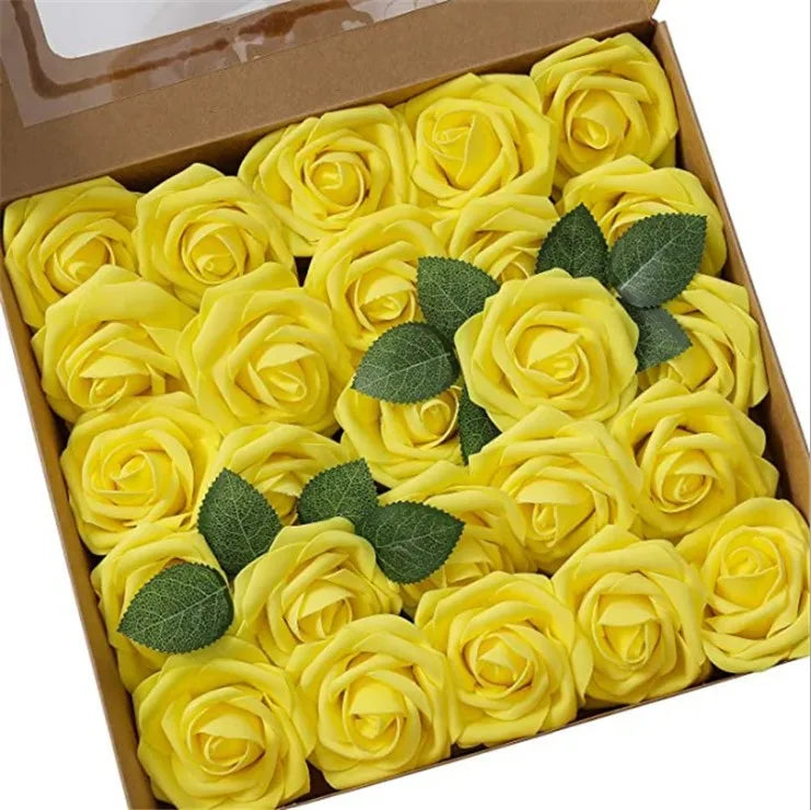 Rosas artificiales de espuma, de 10 a 100 unidades – Rosas sintéticas realistas para ramos de boda, centros de mesa, decoraciones para fiestas, regalos para el Día de la Madre y San Valentín, arreglos florales de bricolaje