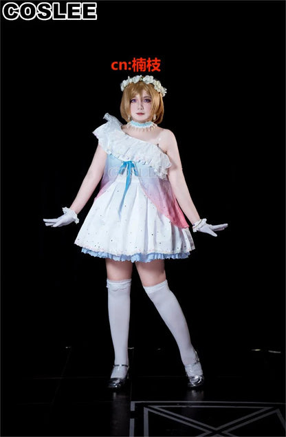 COSLEE LoveLive Aqours “The Dreaming Gate” Cosplay Costume – All Members Blue Singing Dress (Nozomi, Nico, Hanayo, Maki)
