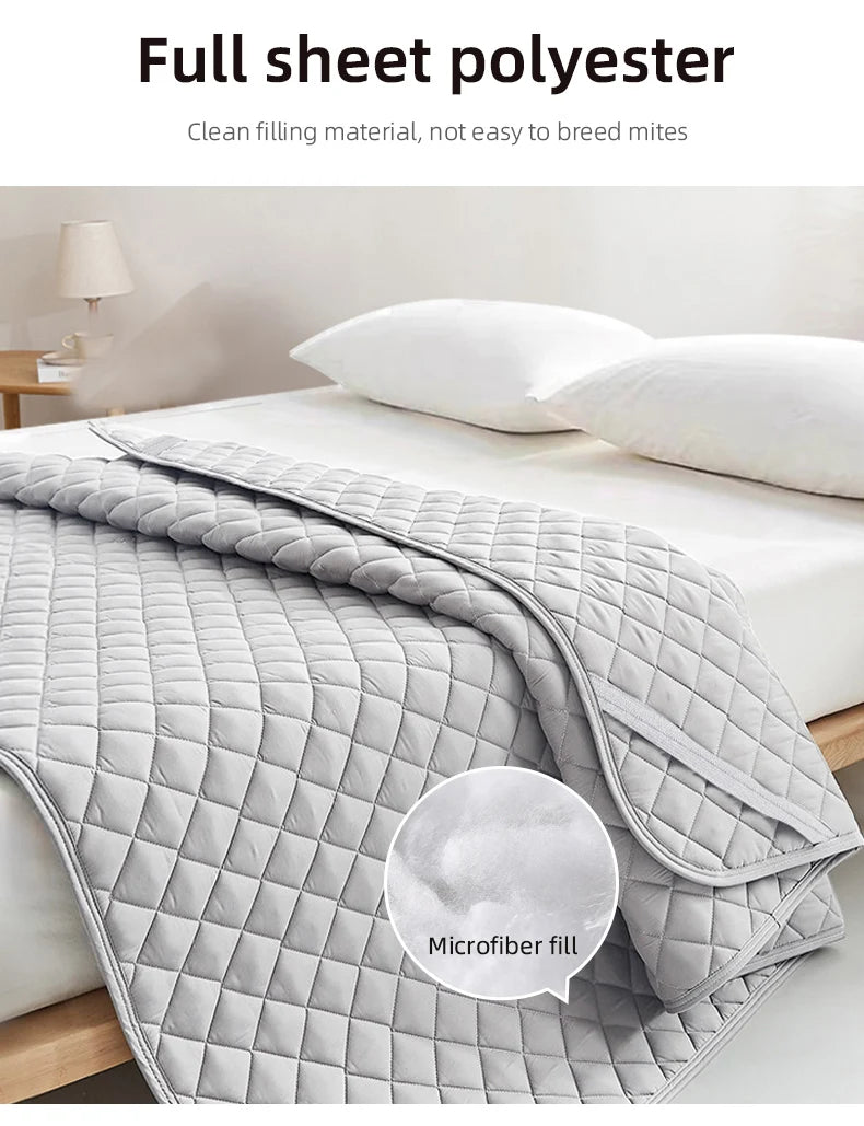 Protège-matelas imperméable – Housse de matelas lavable avec jupe élastique pour la protection du lit