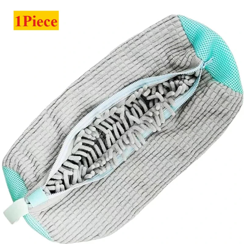 Shoe Washing Machine Bag with Cleaning Brush Set - Durable Reusable Laundry Bag for Sneakers, Running Shoes & Delicates (1, 2 or 4 Pack)