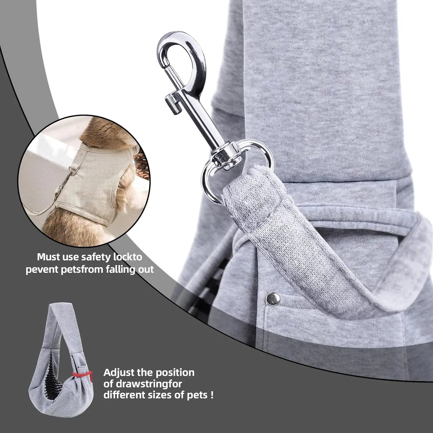Cotton Pet Carrier Sling Bag Comfortable Crossbody Shoulder Bag for Cats & Small Dogs Outdoor Travel Carrier