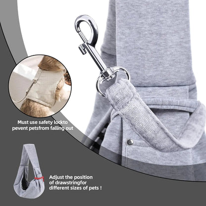 Cotton Pet Carrier Sling Bag Comfortable Crossbody Shoulder Bag for Cats & Small Dogs Outdoor Travel Carrier