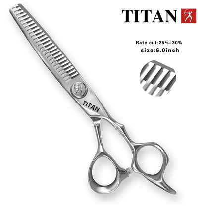 Titan 6 Inch Professional Hair Scissors – Barber Hair Cutting Shears for Salon & Hairdressing Tools | Stainless Steel Styling Scissor