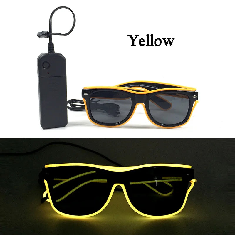 LED Luminous Party Glasses – Futuristic Rainbow Space & Robot Rave Goggles with Star Lights for Concerts, DJ Events, Masquerade & Y2K Parties