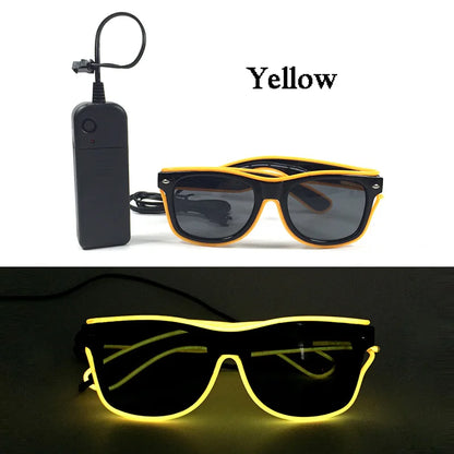 LED Luminous Party Glasses – Futuristic Rainbow Space & Robot Rave Goggles with Star Lights for Concerts, DJ Events, Masquerade & Y2K Parties