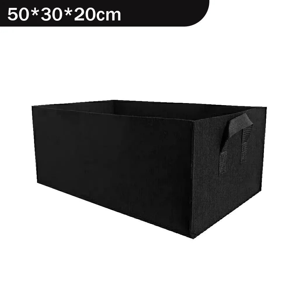 Sac de culture carré en feutre – Conteneur de croissance en tissu non tissé pour légumes, fleurs, herbes et plantation de jardin, sac jardinière surélevée réutilisable