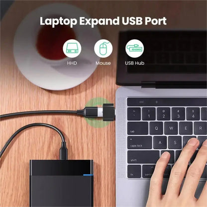 USB-C to USB 3.0 OTG Adapter – Type-C Male to USB-A Female Data Connector for MacBook, iPad & USB-C Devices