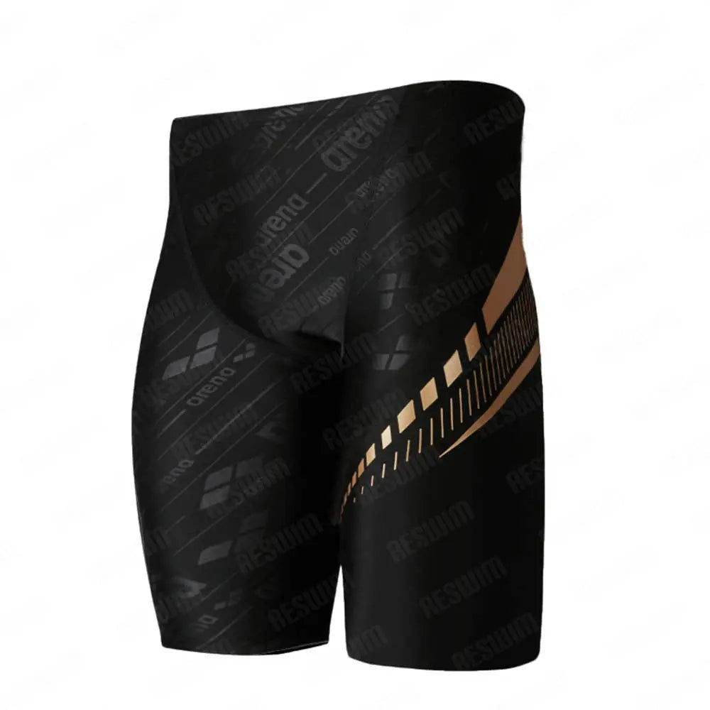 Men's Swim Jammers – Quick-Dry Elastic Swimming Trunks for Beach, Surfing, Diving & Athletic Training