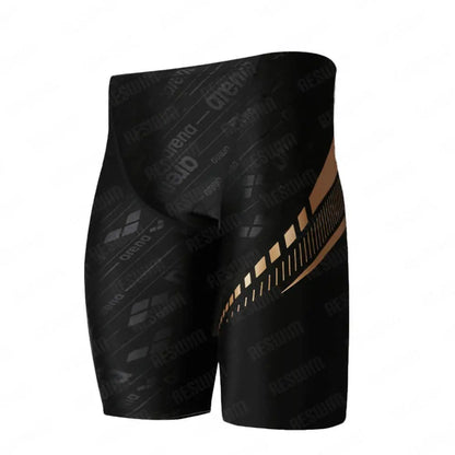 Men's Swim Jammers – Quick-Dry Elastic Swimming Trunks for Beach, Surfing, Diving & Athletic Training