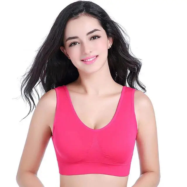 S-7XL Plus Size Wireless Sports Bra – Seamless Non-Wired Adjustable Comfort Bra for Yoga, Fitness & Everyday Wear