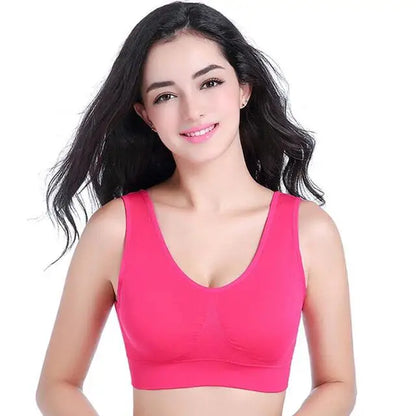 S-7XL Plus Size Wireless Sports Bra – Seamless Non-Wired Adjustable Comfort Bra for Yoga, Fitness & Everyday Wear