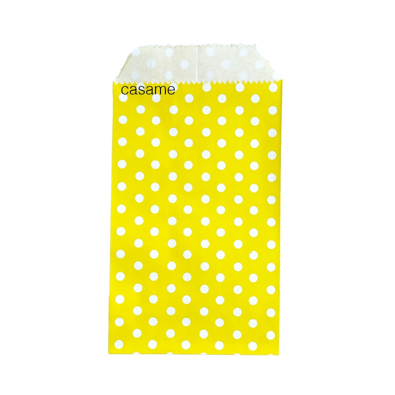 10/25/50PCS Mini Bolsas de Regalo de Papel Kraft con Lunares para Boda, Cumpleaños, Recuerdos de Fiesta, Invitaciones, Tarjetas de Felicitación y Pequeños Regalos