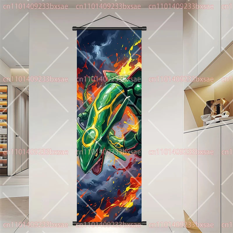 Póster HD de desplazamiento de pared de anime de Pokémon – Dragonite, Gengar, Pikachu, Charizard y legendarios