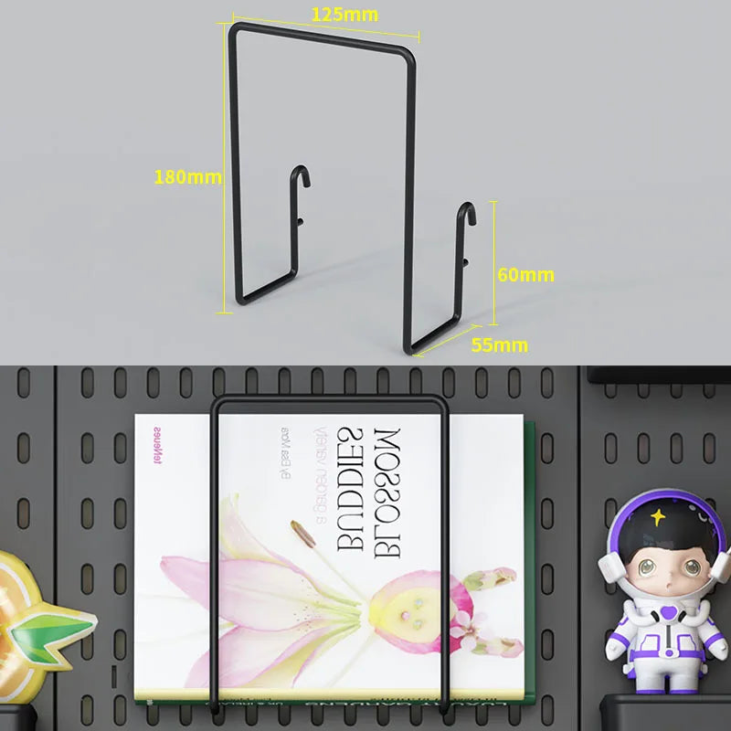 Organizador de pared de tablero perforado sin taladros – Panel de almacenamiento modular con estantes y accesorios para cocina, baño y sala de juegos